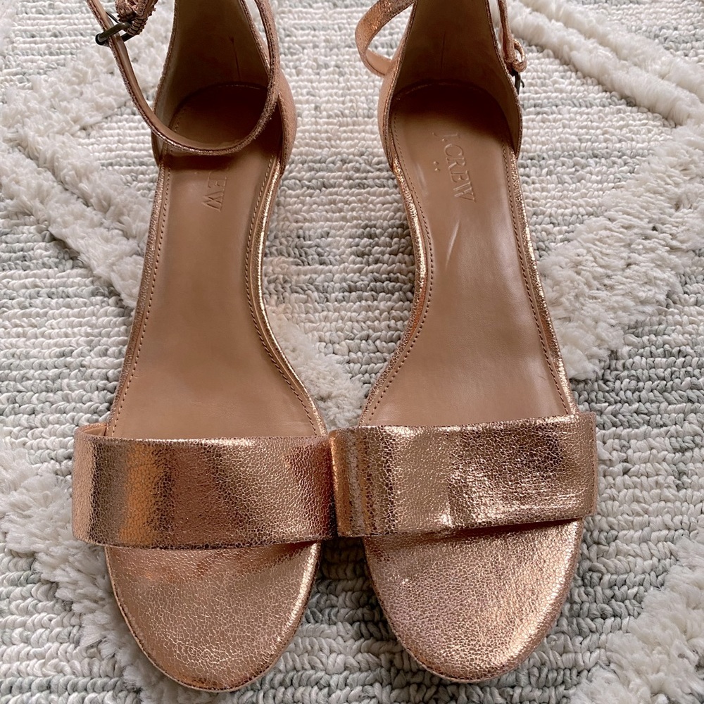 JCrew Rose Gold Sandles